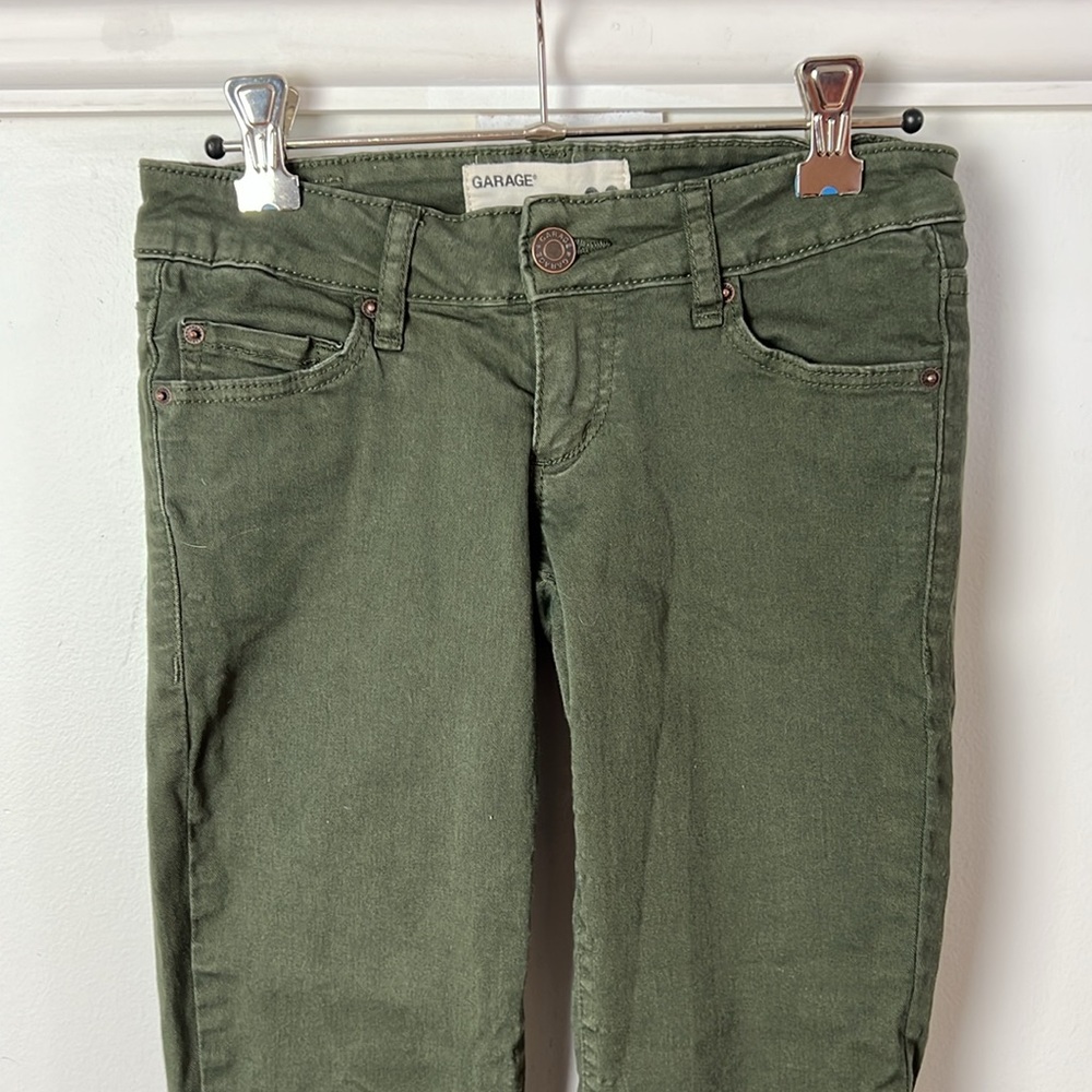 Garage Olive Khaki Green Jegging Jeans Size 00